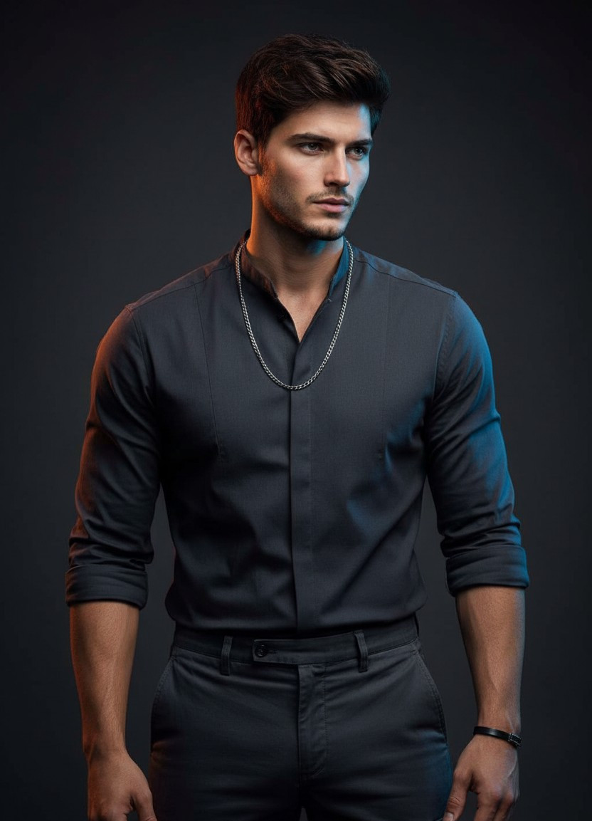 Cinematic Portrait Studio — Split Tone Drama (Male)