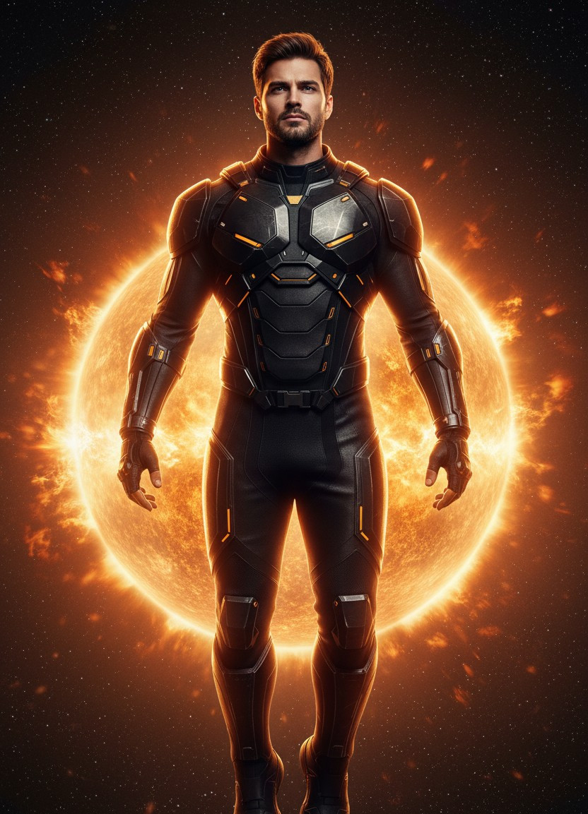 Celestial & Space — Solar Flare Power Portrait (Male)