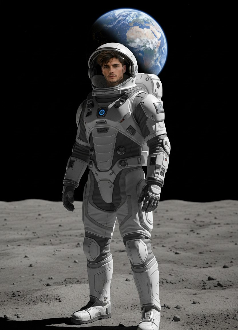 Celestial & Space — Lunar Surface Scene (Male)
