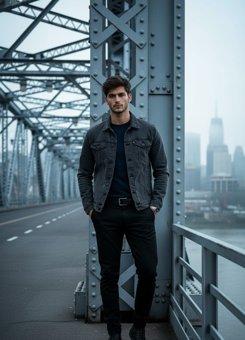 Industrial Urban — Steel Bridge Portrait (Male)