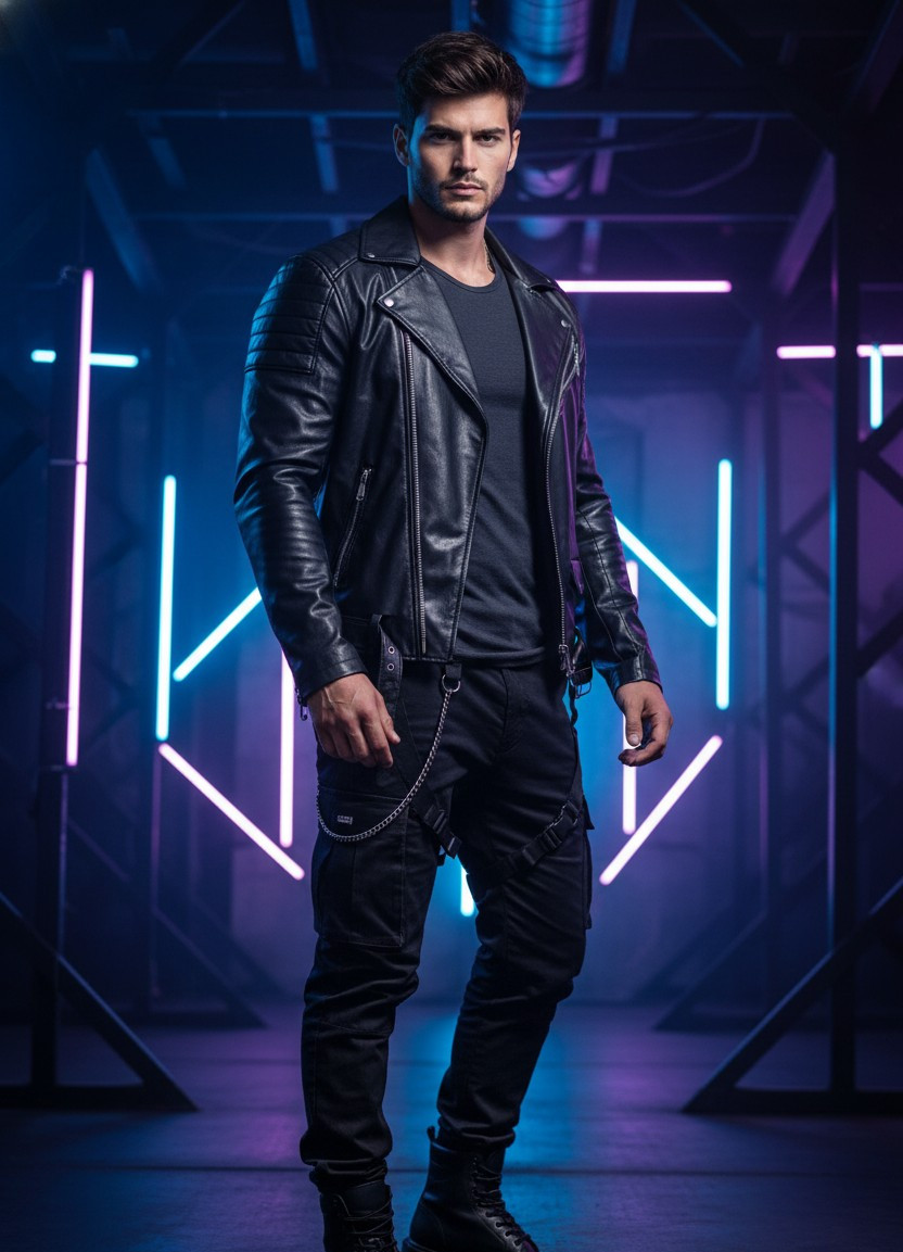 Industrial Urban — Neon Industrial Night (Male)