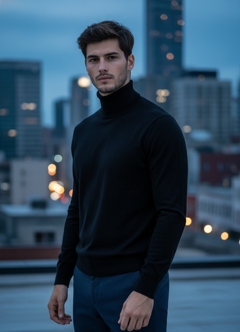 Rooftop City Views — Blue Hour City Glow (Male)