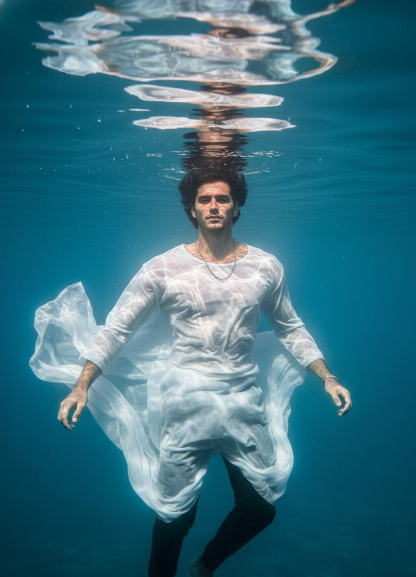 Underwater Fantasy — Ocean Surface Reflection (Male)
