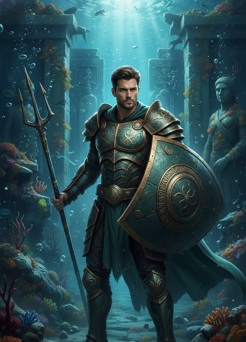 Underwater Fantasy — Bioluminescent Sea Mage (Male)