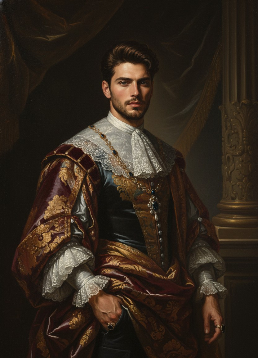 Renaissance Art — Baroque Light Portrait (Male)
