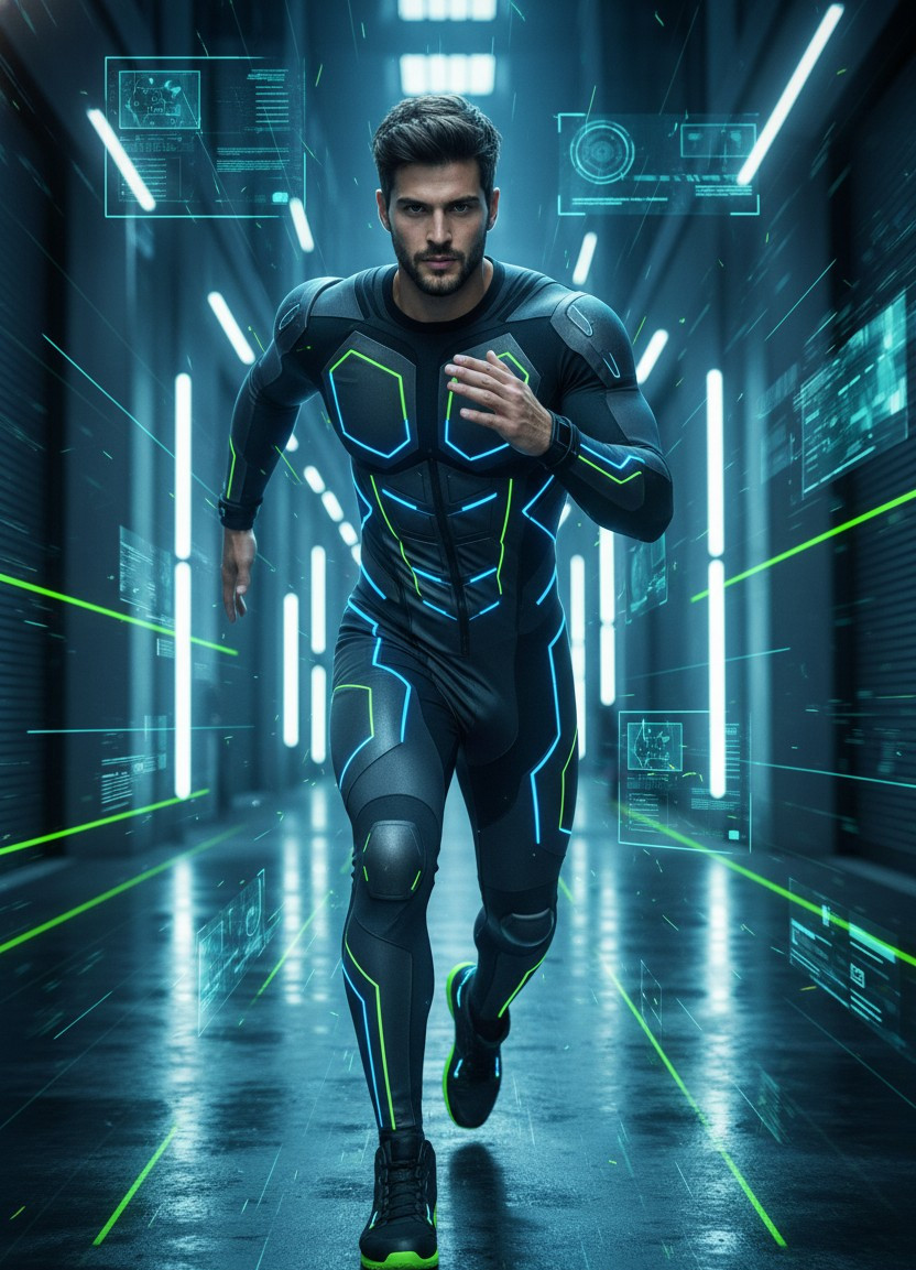 Cyberpunk Neon — Electric City Runner (Male)