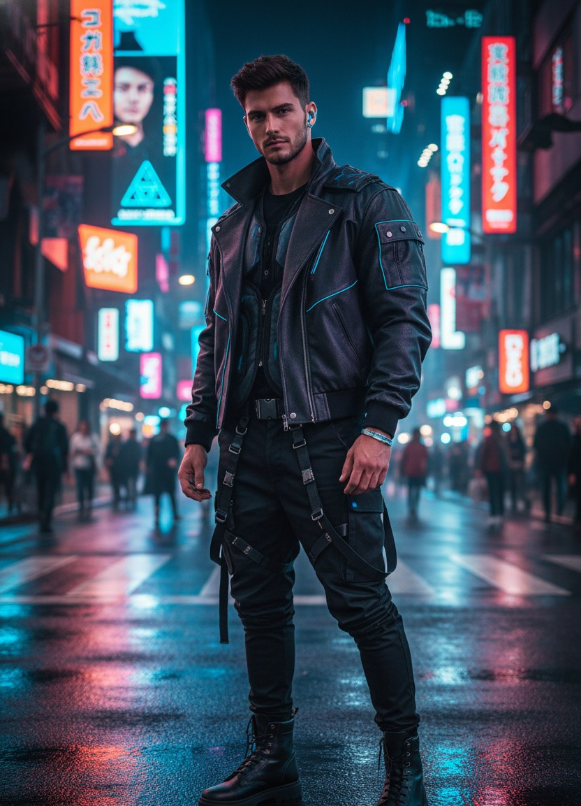 Cyberpunk Neon — Neo Tokyo Style (Male)