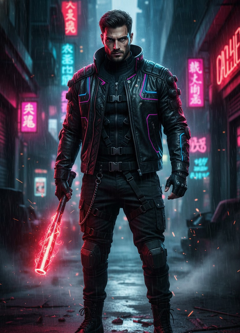 Cyberpunk Neon — Neon Outlaw (Male)