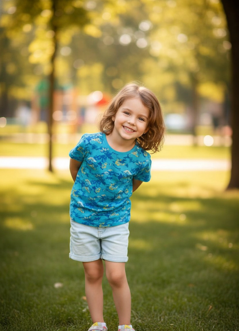 Different Ages Portrait — Childhood Innocence (Age 6–8) (Female)