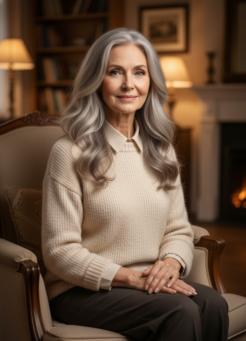 Different Ages Portrait — Elderly Portrait (Age 65–70) (Female)