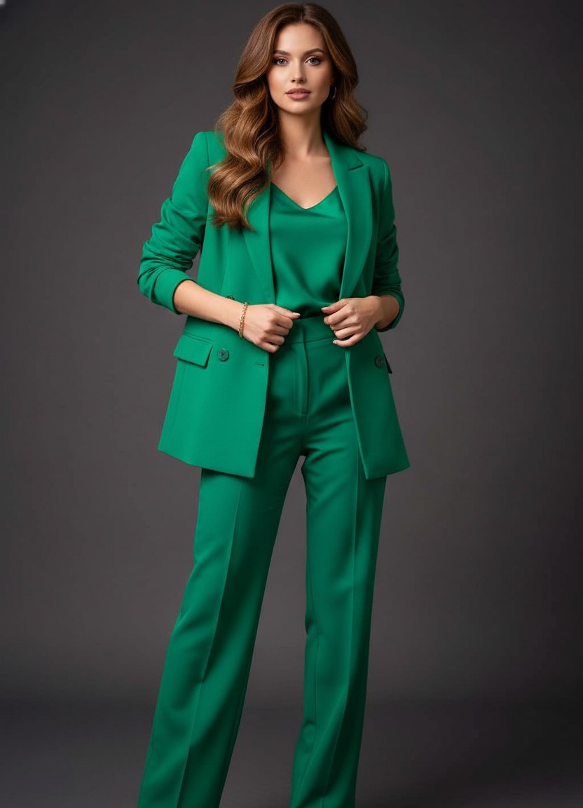 Luxury Fashion Editorial — Bold Color Statement (Female)