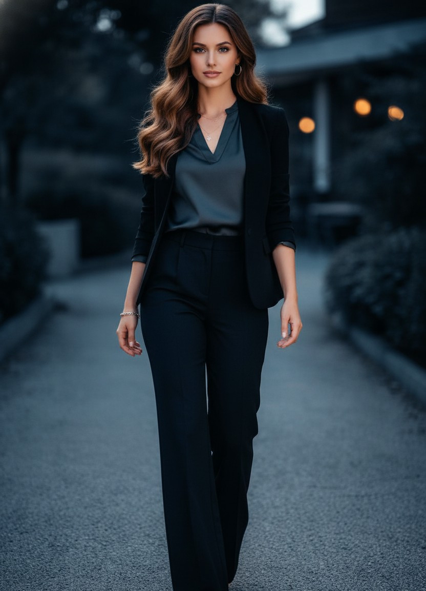 Luxury Fashion Editorial — Night Fashion Portrait (Female)