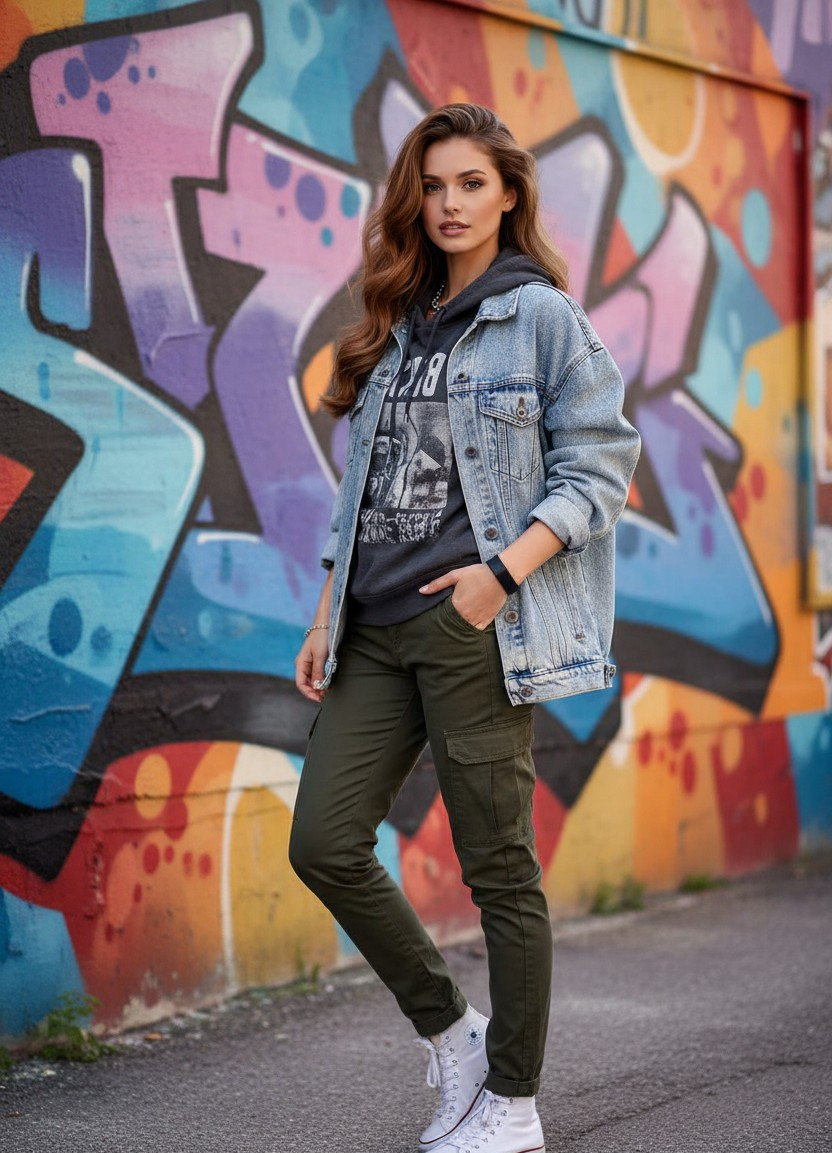 Street Style Urban — Urban Graffiti Wall (Female)