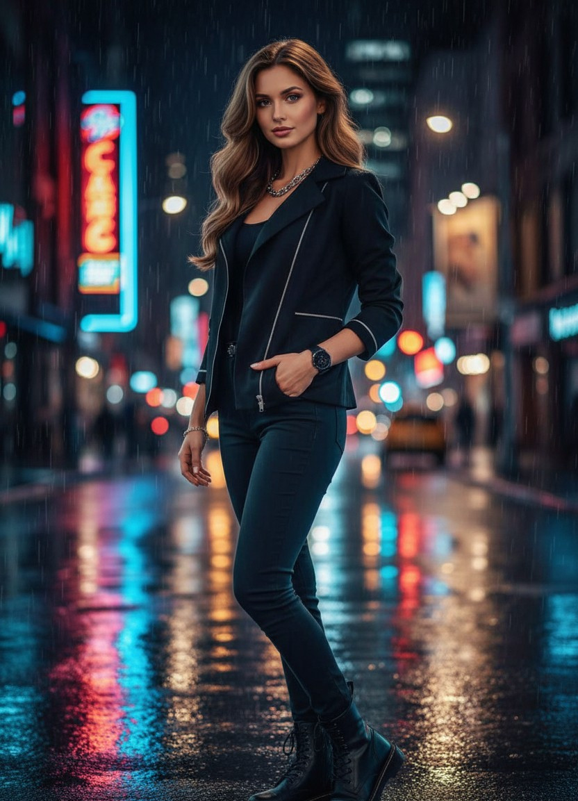 Street Style Urban — Night Street Neon (Female)