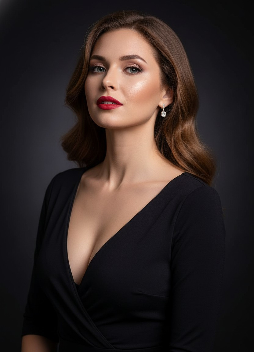 Soft Glam Beauty — Classic Red Lip Glam (Female)