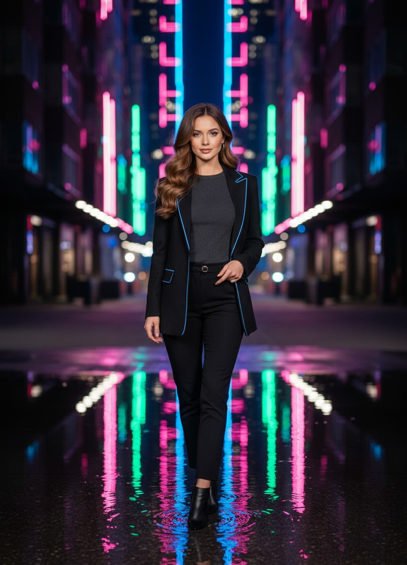 Neon City Nights — Neon Reflection Pool (Female)