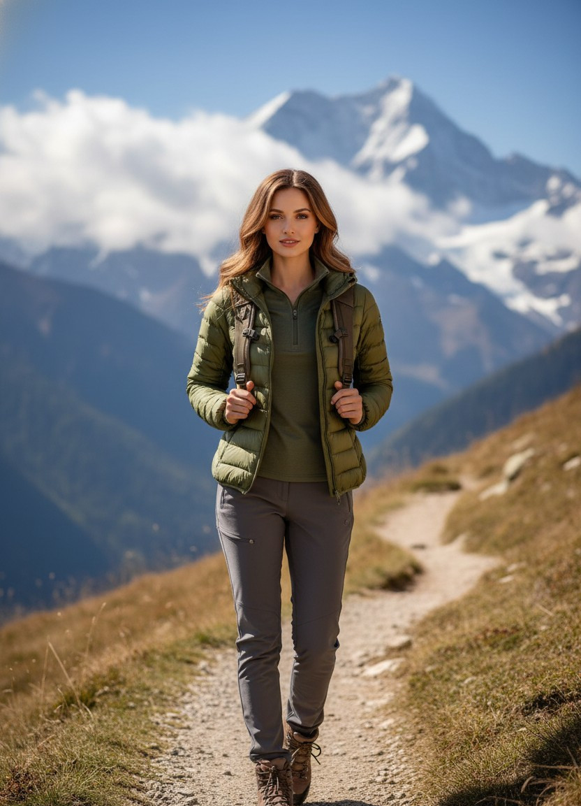 Travel & Wanderlust — Mountain Wanderer (Female)