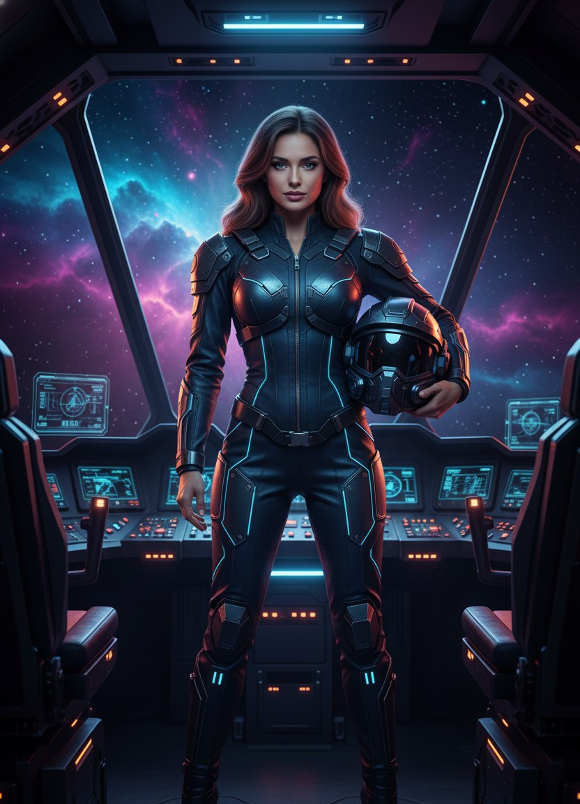 Futuristic Sci-Fi — Galactic Pilot (Female)
