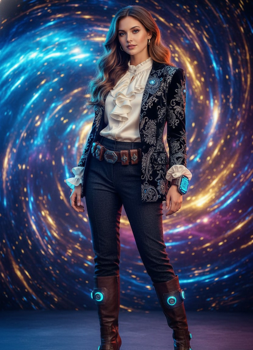 Futuristic Sci-Fi — Time Traveler Portrait (Female)