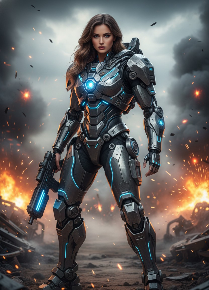 Futuristic Sci-Fi — Mech Suit Warrior (Female)