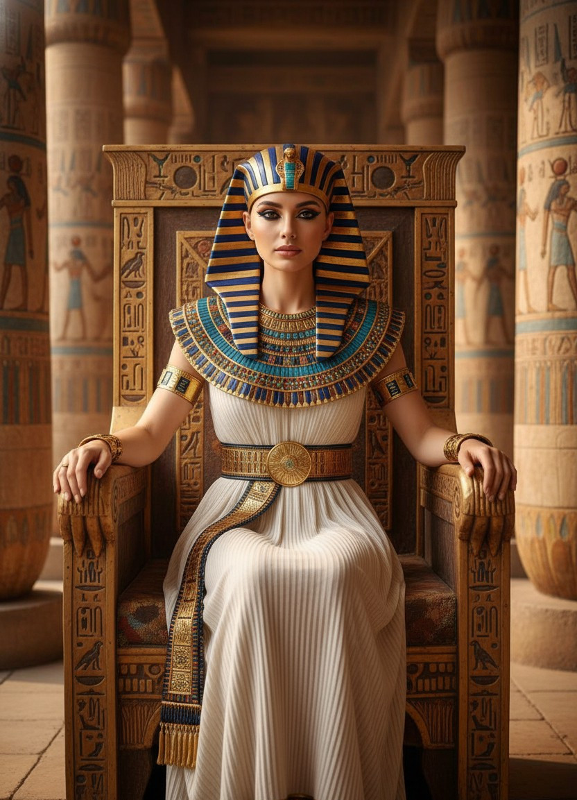 Royal & Regal — Egyptian Pharaoh Portrait (Female)