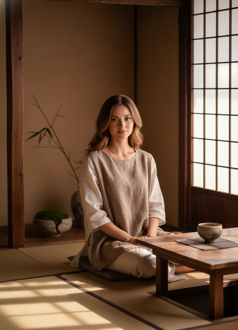 Minimalist Aesthetic — Japanese Wabi-Sabi (Female)