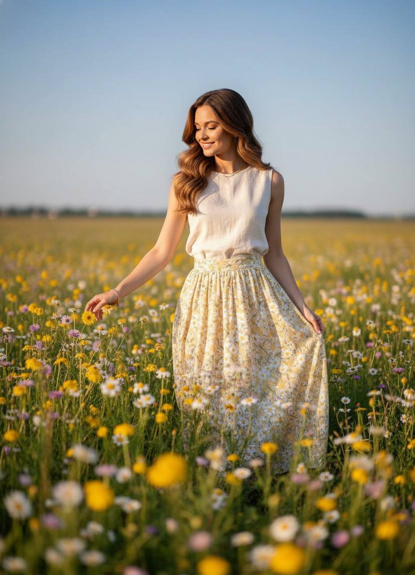 Garden & Floral — Sunlit Wildflower Meadow (Female)