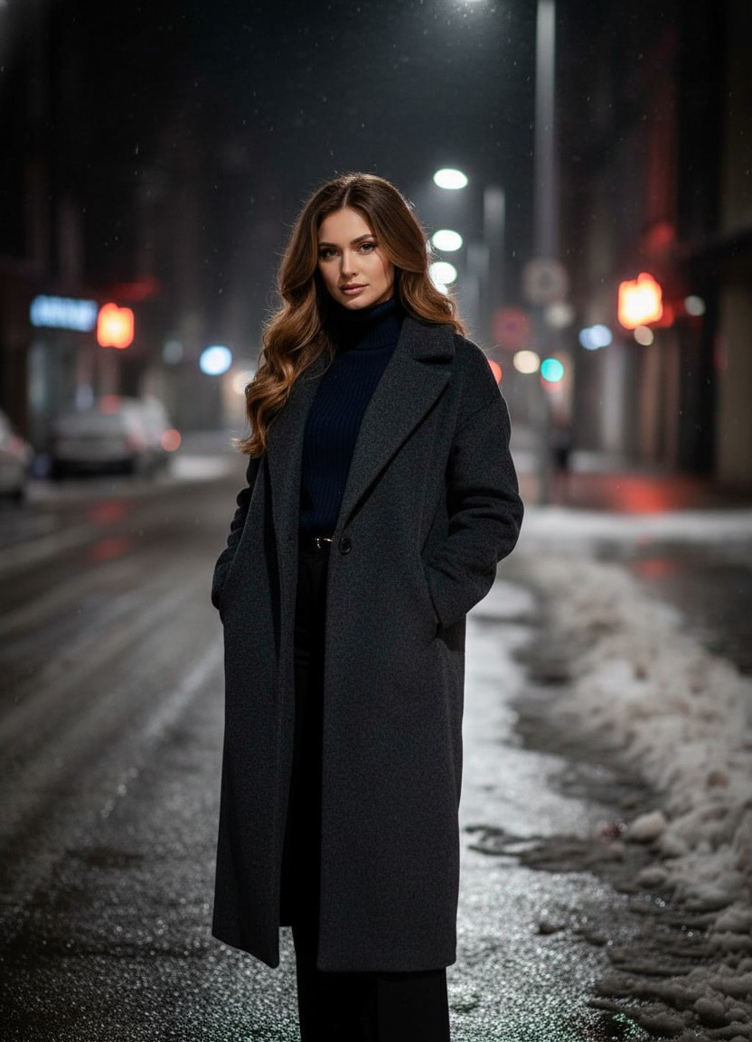 Winter & Snow Vibes — Night Snow Cinematic (Female)