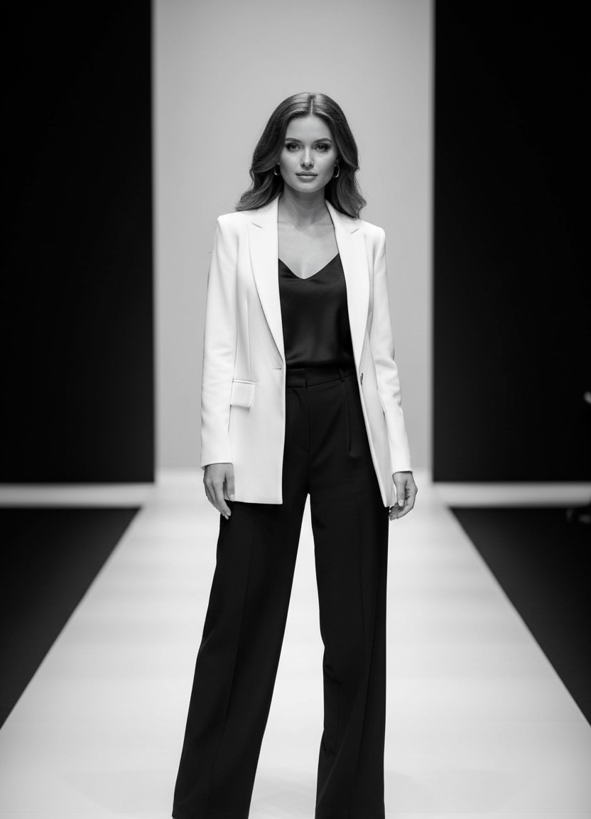 High Fashion Runway — Monochrome Editorial Runway (Female)