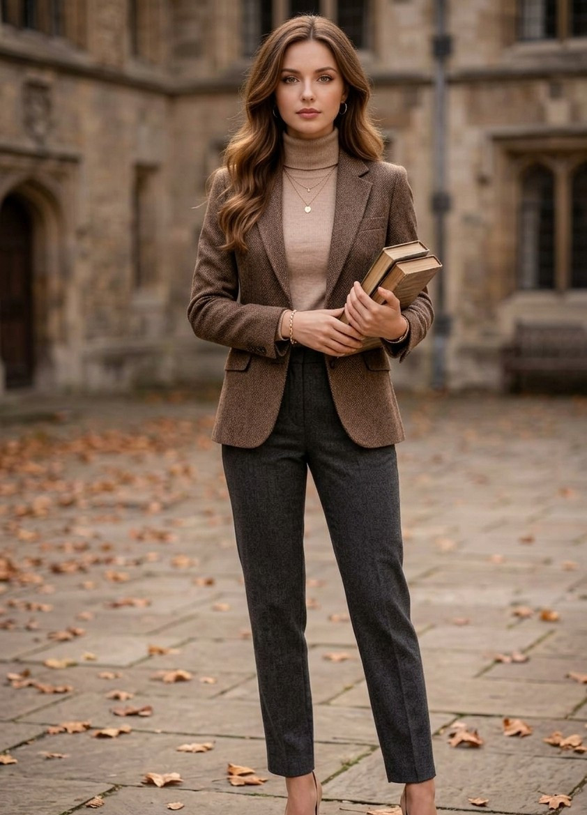 Dark Academia — Courtyard Autumn Scholar (Female)