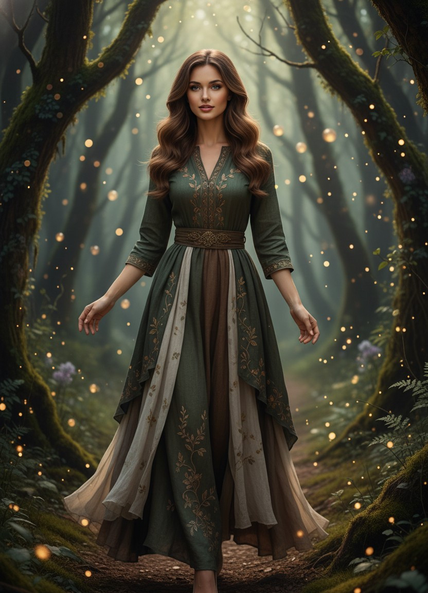 Mystical Forest — Glowing Forest Path (Female)