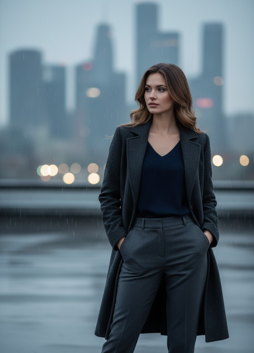 Rooftop City Views — Rainy Rooftop Mood (Female)