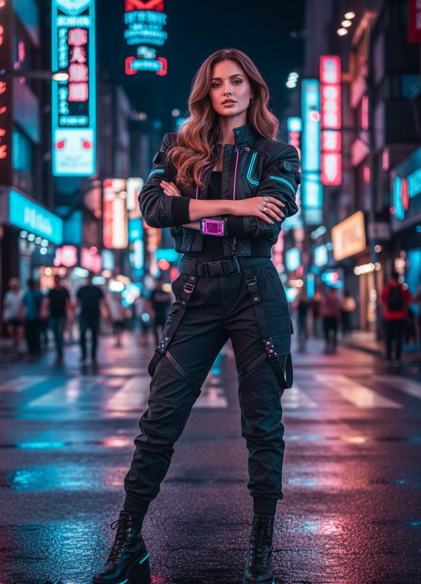 Cyberpunk Neon — Neo Tokyo Style (Female)