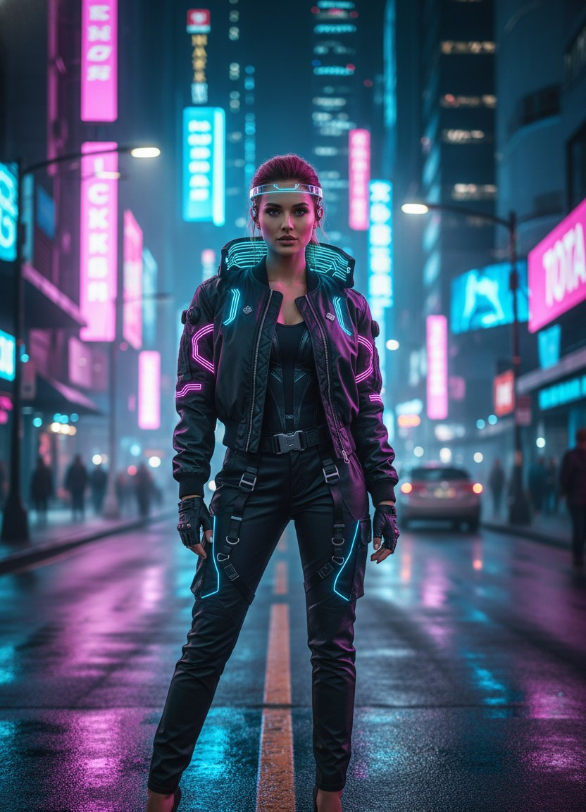 Cyberpunk Neon — Midnight Circuit (Female)