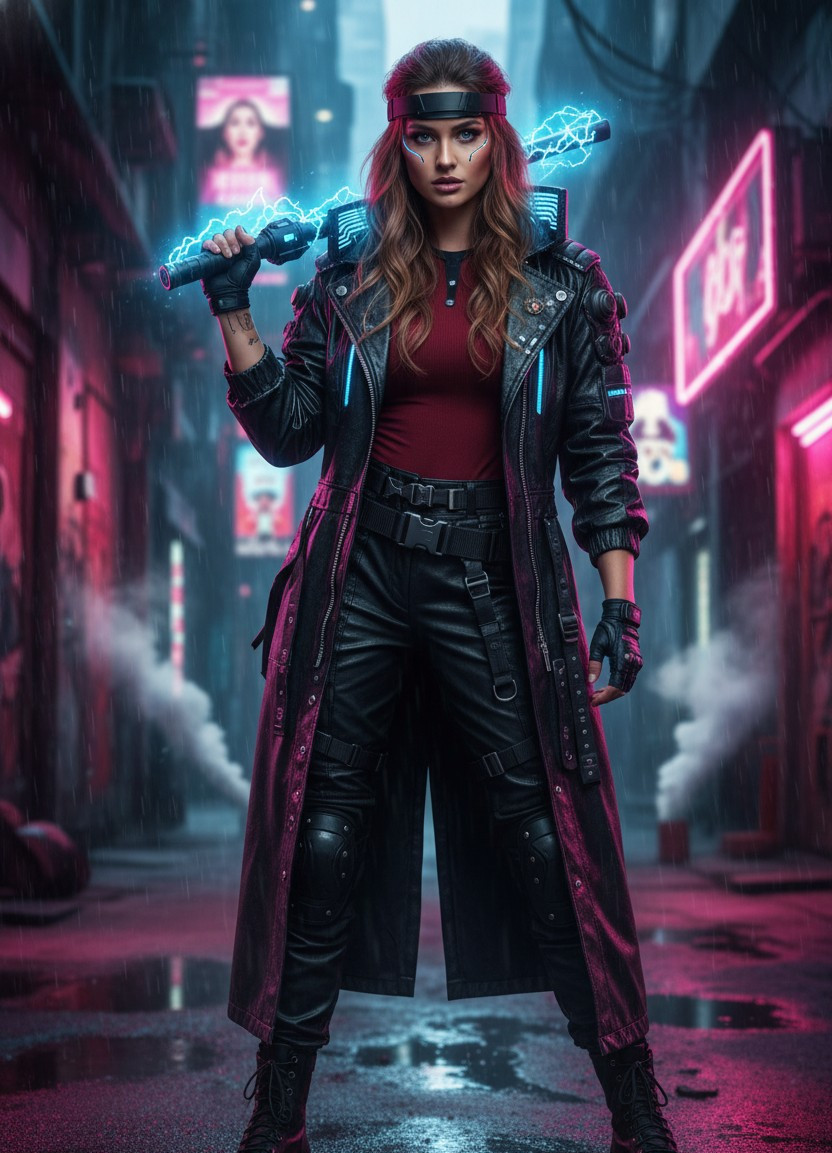 Cyberpunk Neon — Neon Outlaw (Female)