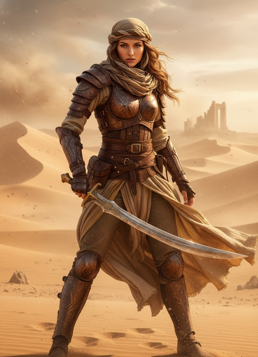 Wellness & Zen — Desert Warrior Portrait (Female)