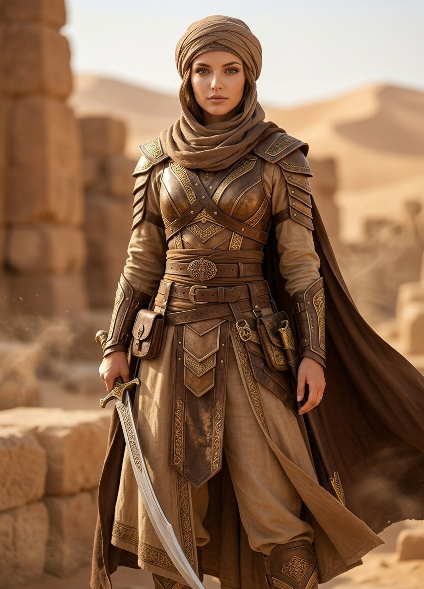 Midnight Glamour — Desert Warlord Commander (Female)