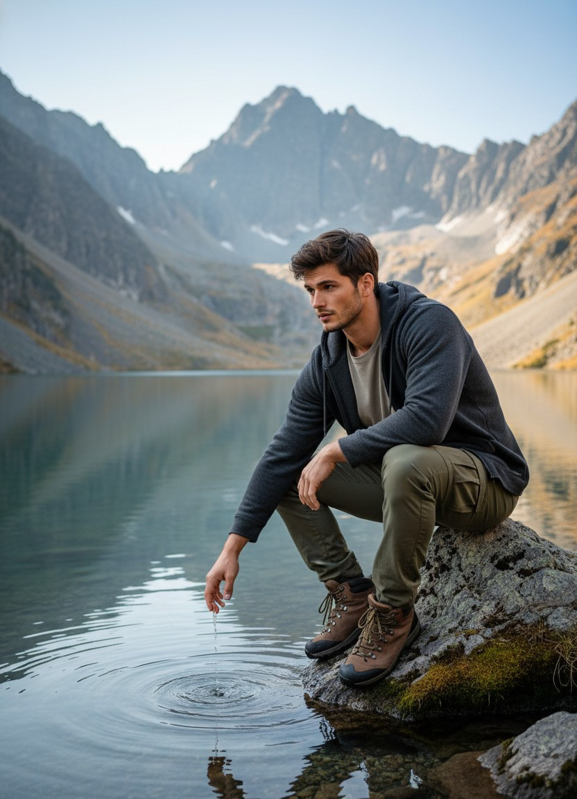 Artistic & Creative — Alpine Lake Portrait (Male)