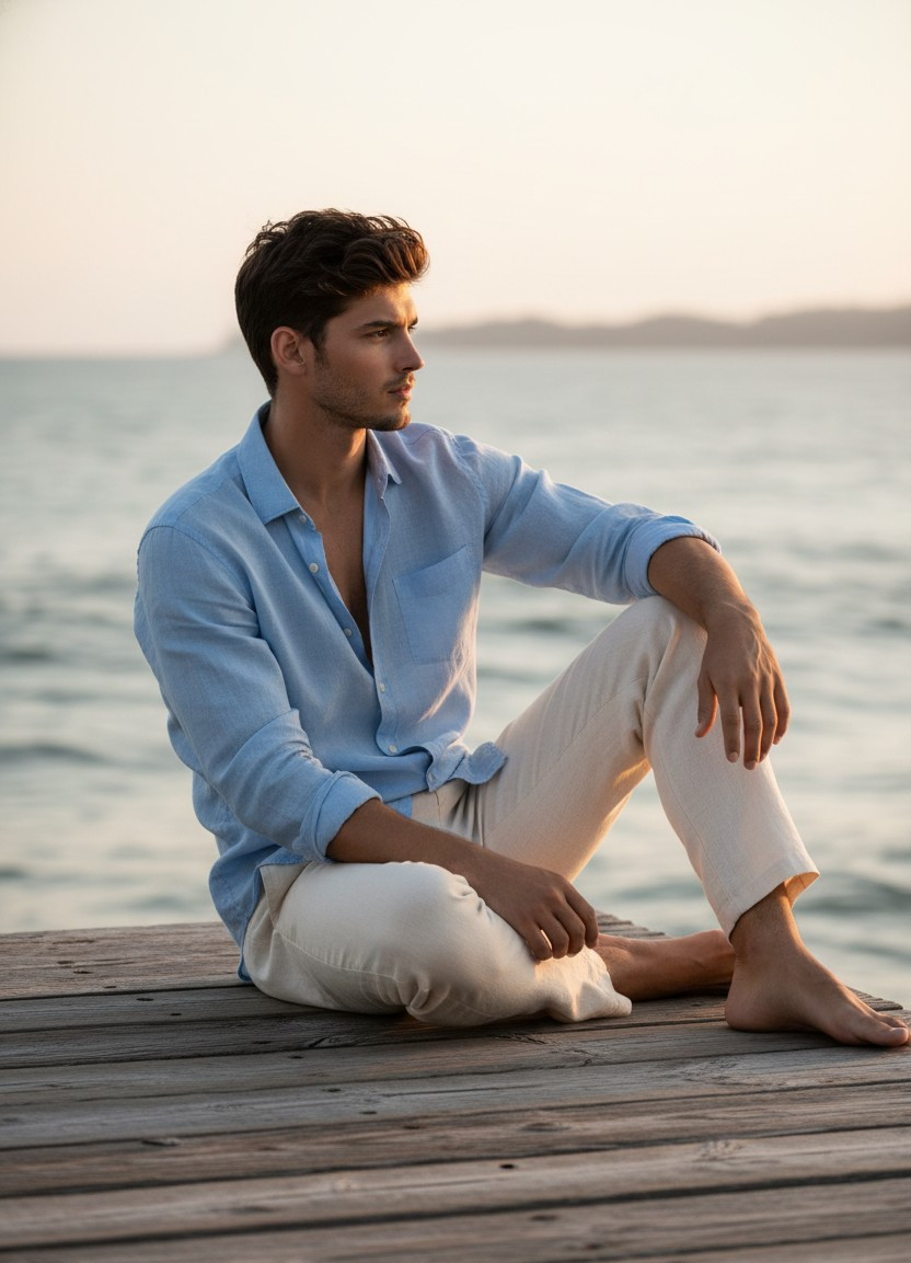 Sea Portraits — Evening Ocean Glow (Male)