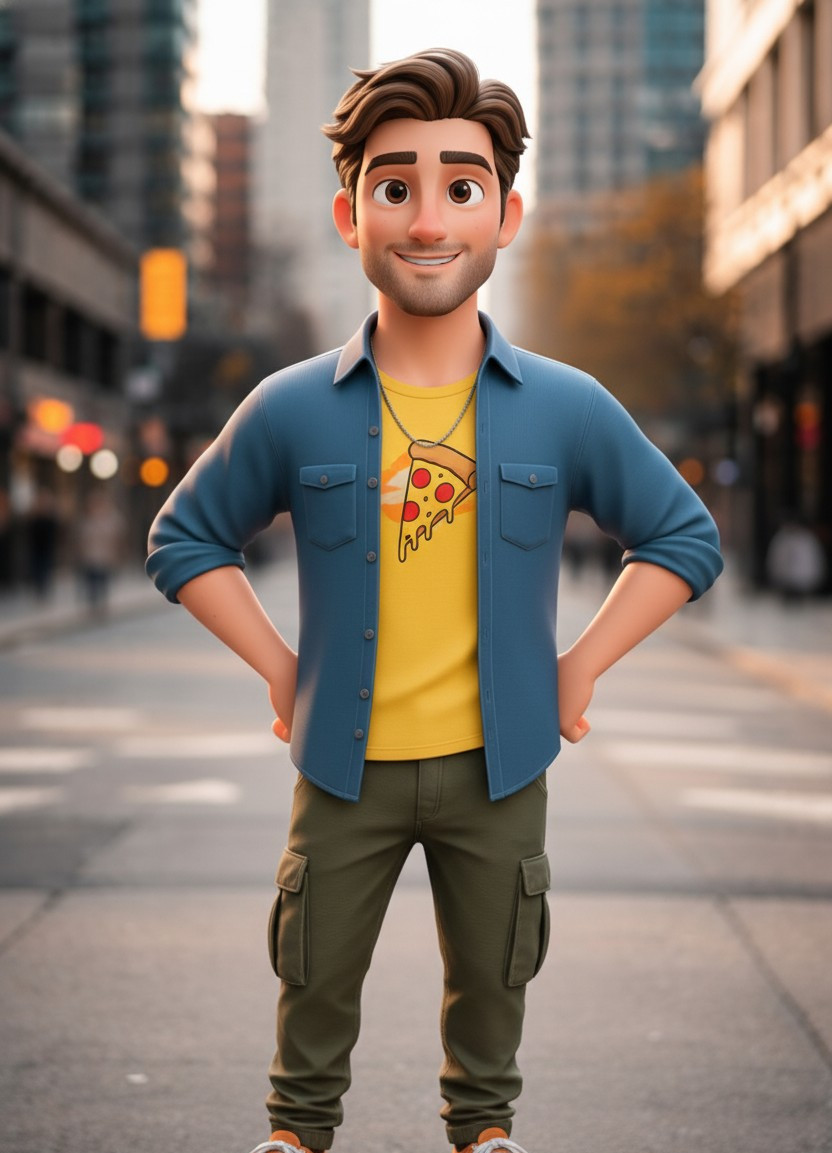 CARTOON PORTRAIT CATEGORY — Pixar Style Portrait (Male)