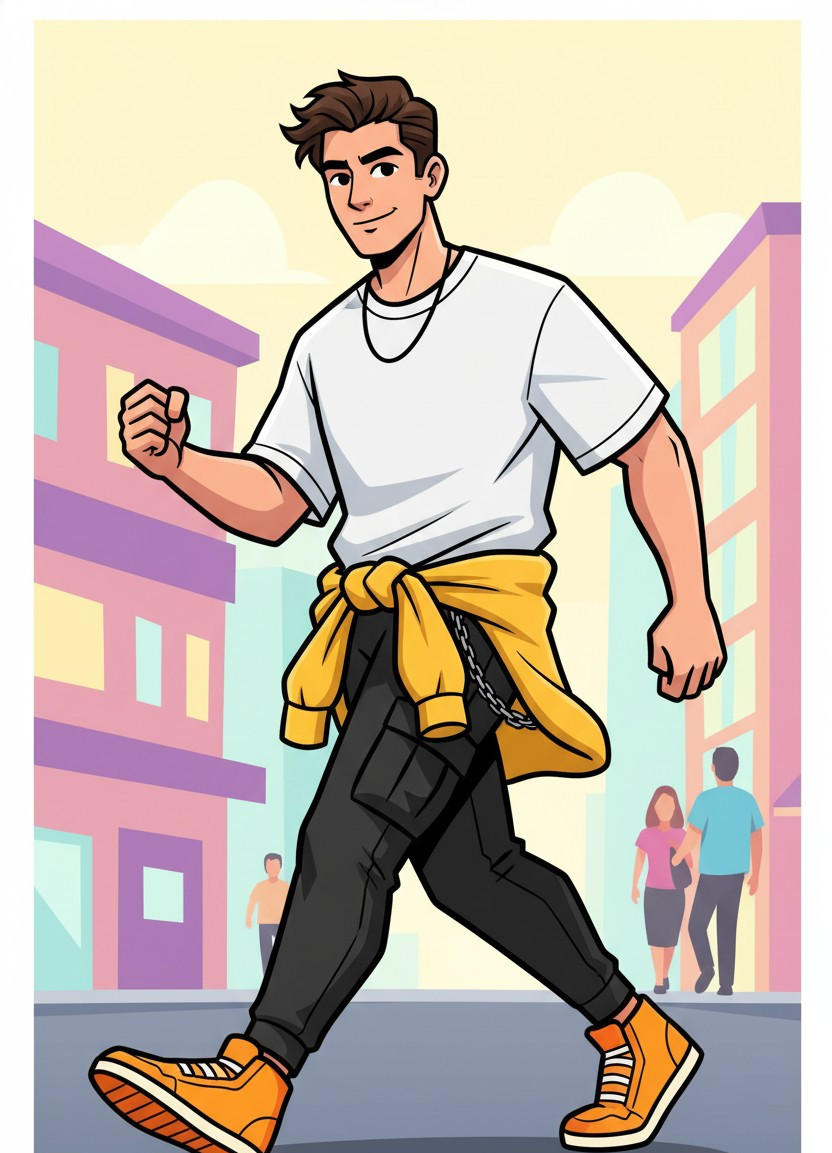 CARTOON PORTRAIT CATEGORY — Bold Outline Cartoon (Male)