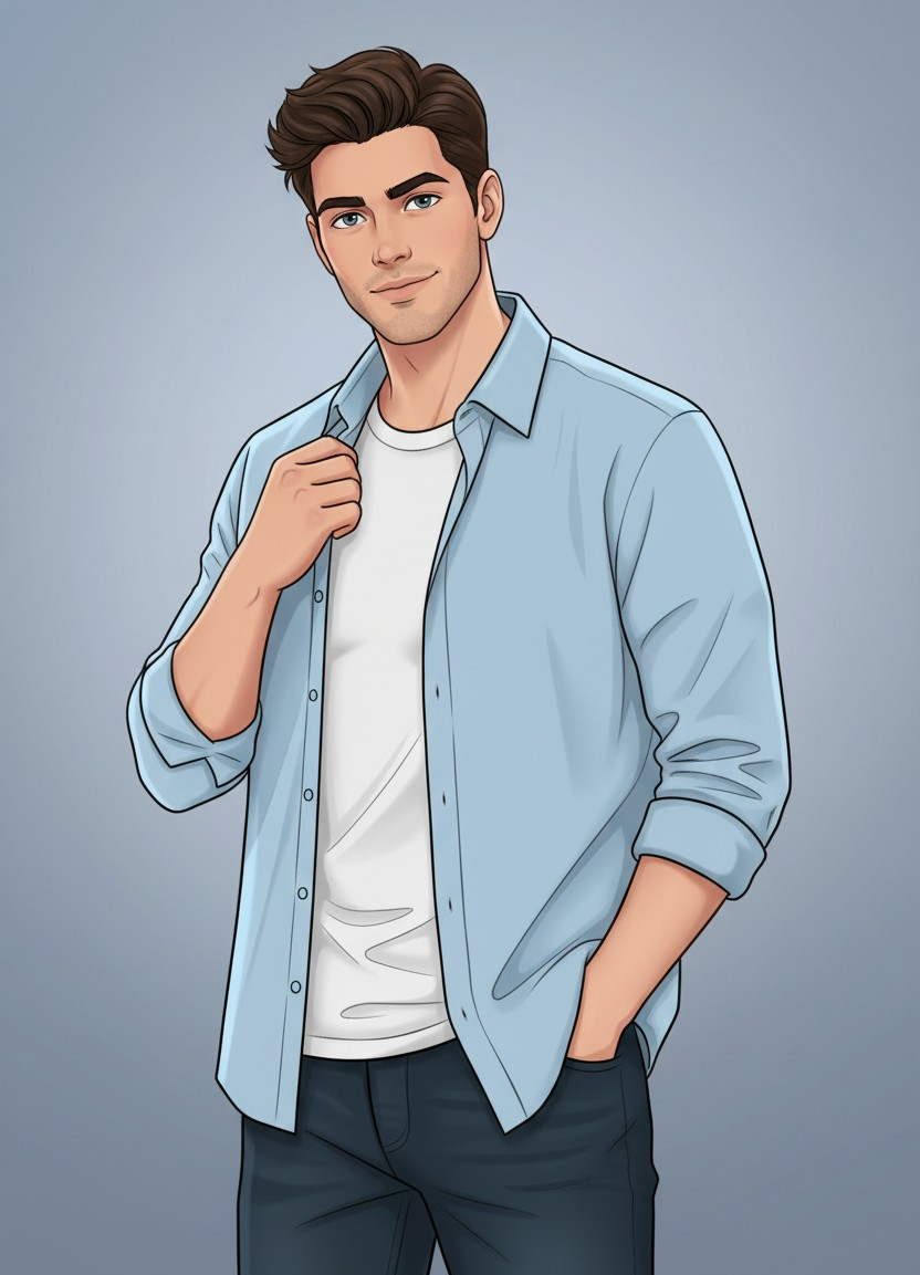 CARTOON PORTRAIT CATEGORY — Friendly Portrait Cartoon (Male)