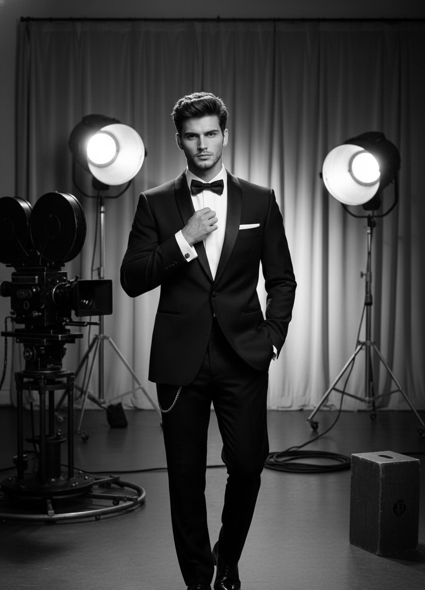 Vintage & Retro Aesthetic — 1950s Hollywood Star (Male)