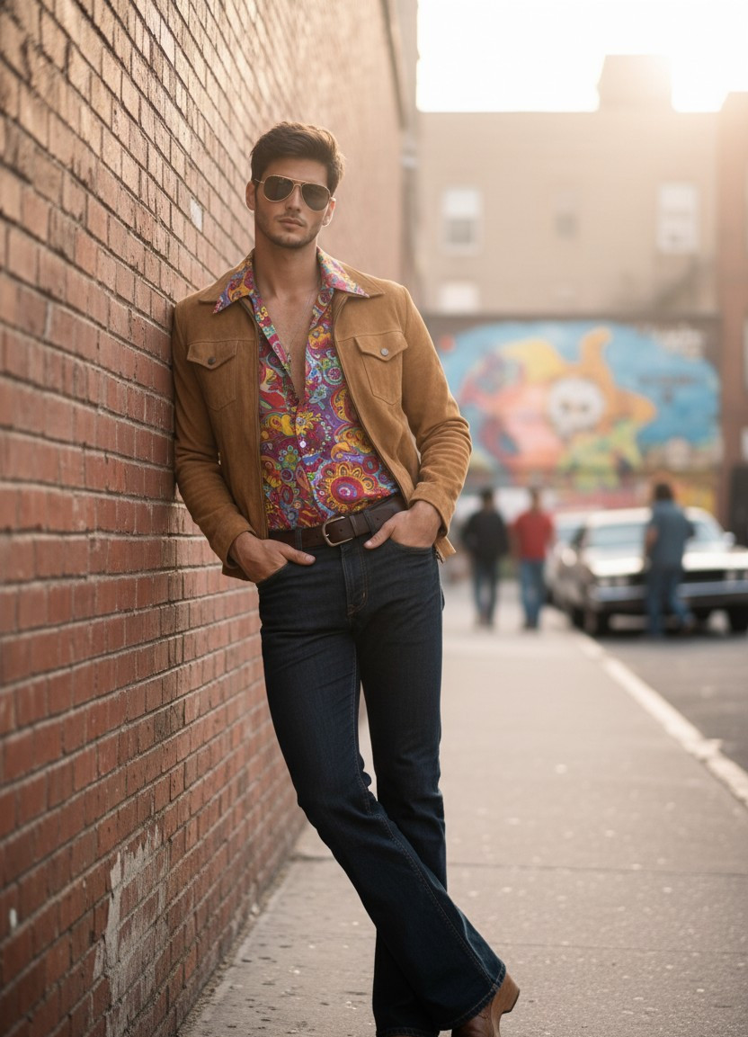 Vintage & Retro Aesthetic — 1970s Film Camera Look (Male)