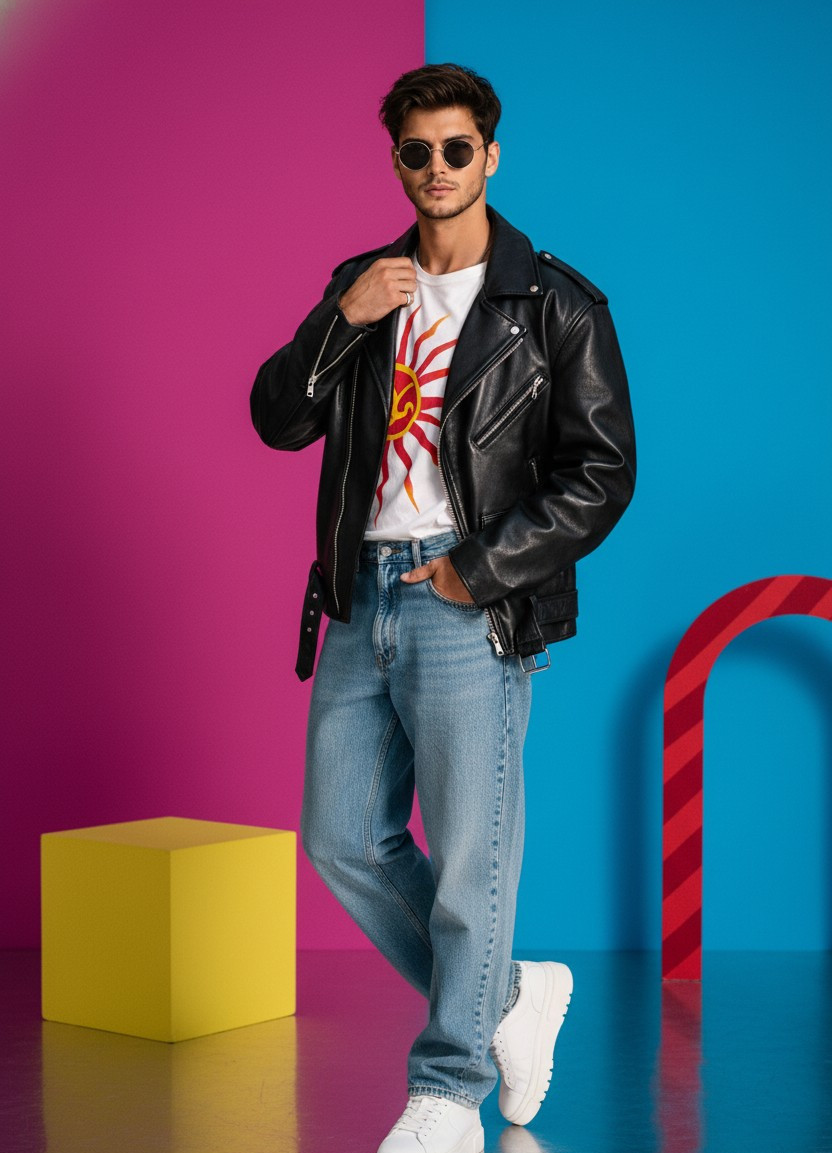 Vintage & Retro Aesthetic — 1990s Magazine Cover (Male)