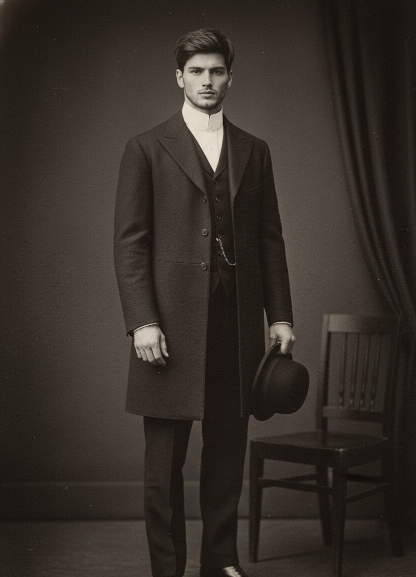 Vintage & Retro Aesthetic — Old Newspaper Portrait (Male)