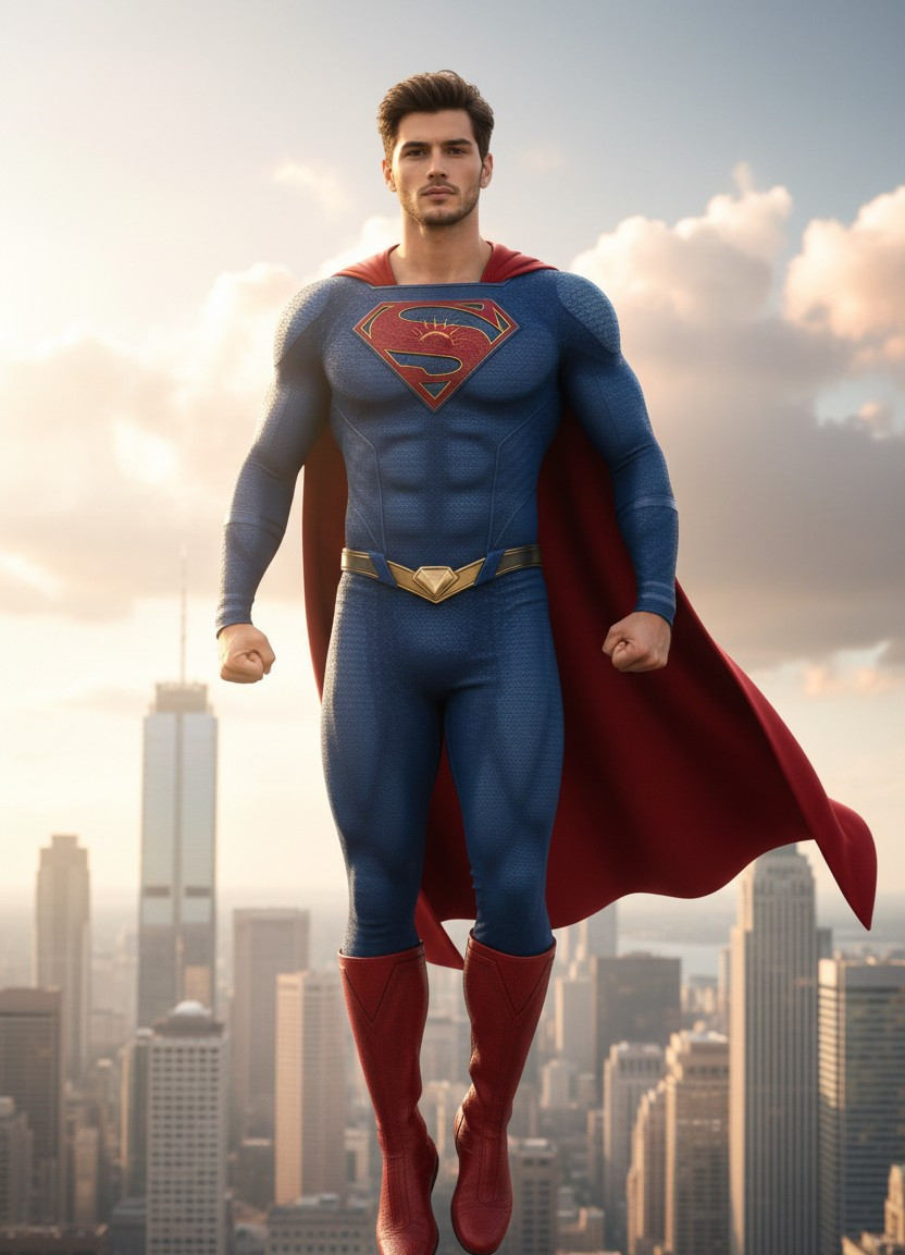 Superhero Portraits — Superman Style Hero (Male)