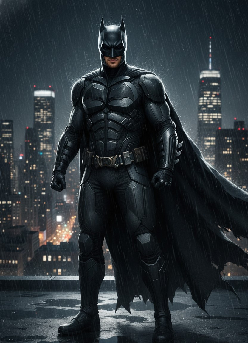 Superhero Portraits — Batman Style Dark Vigilante (Male)