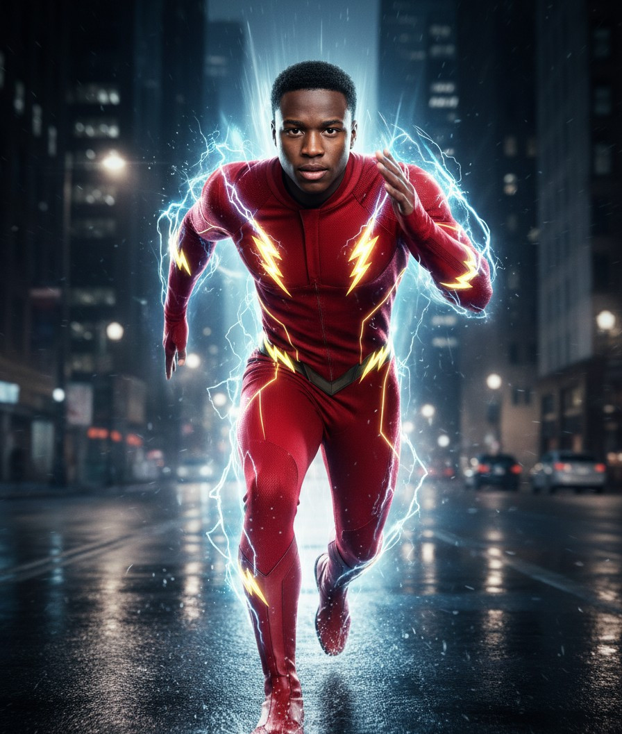 Superhero Portraits — Flash Style Speed Hero (Male)