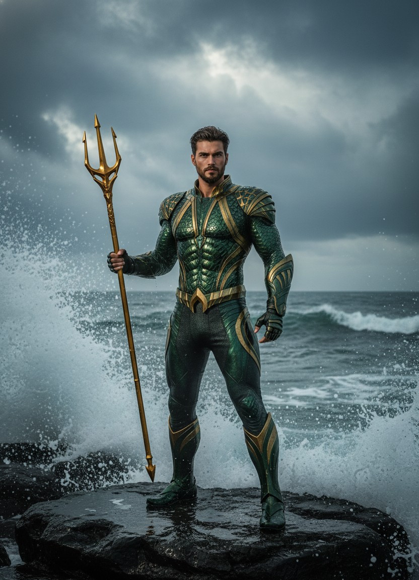 Superhero Portraits — Ocean King Superhero (Male)